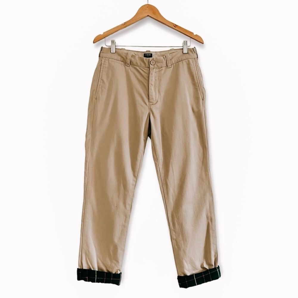 J. Crew The Sutton Straight Leg Flannel Lined Khakis - Cabin Pants Size 30X30